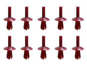 Datsun S30 Red Interior Rivet Fastener Set of 10 (fits 240Z, 260Z, 280Z)